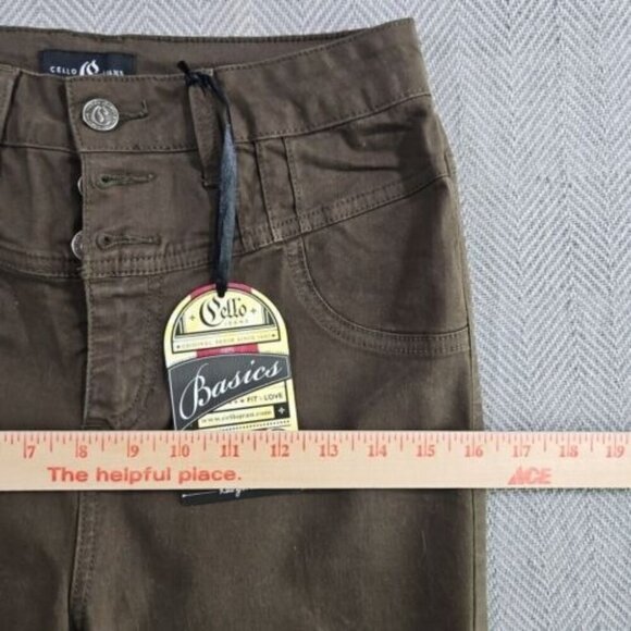 Cello Jeans Size 9 Green Women's Classic Straight Leg Stretch New with Tags - Picture 15 of 16